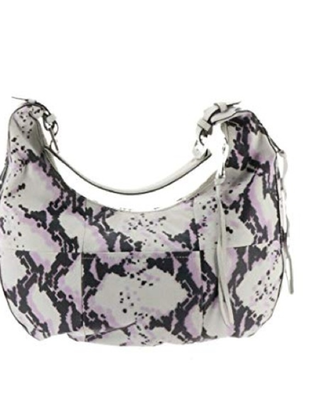 AIMEE KESTENBERG PEBBLE LEATHER HOBO GENNY LAVENDAR SNAKE - Picture 2 of 16